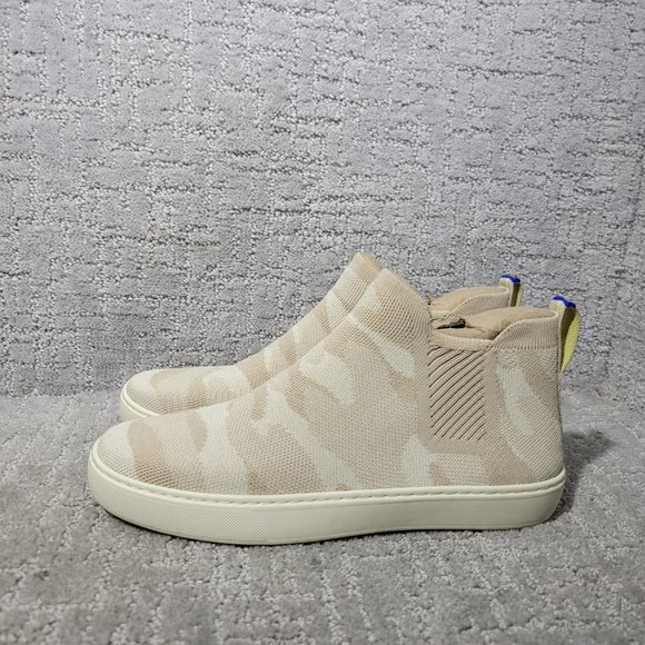 Rothy's The Chelsea Women's Size US 9 Camo Sand Pull On Ankle Boots Shoes - Picture 1 of 10